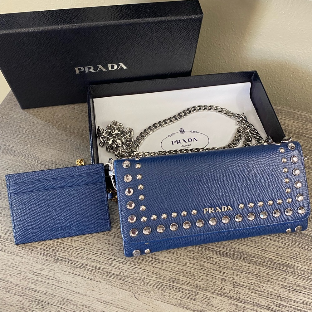 Prada jeweled WOC with added hardware